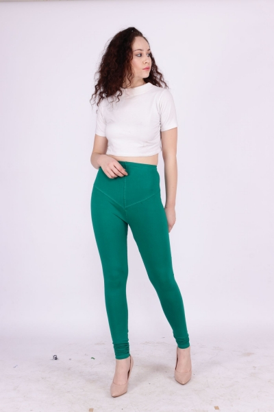 Forest Green Churidar Leggings